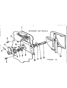 Detergent Cup Details parts for Kenmore Dishwasher 587.741001 (587741001, 587 741001) from AppliancePartsPros.com