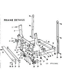 Frame Details parts for Kenmore Dishwasher 587.741001 (587741001, 587 741001) from AppliancePartsPros.com