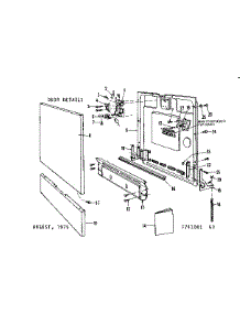 Door Details parts for Kenmore Dishwasher 587.741004 (587741004, 587 741004) from AppliancePartsPros.com