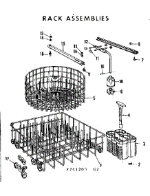 Rack Assemblies parts for Kenmore Dishwasher 587.741205 (587741205, 587 741205) from AppliancePartsPros.com