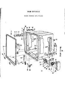 Tub Details parts for Kenmore Dishwasher 587.741205 (587741205, 587 741205) from AppliancePartsPros.com