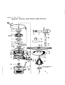 Motor, Heater And Spray Arm Details parts for Kenmore Dishwasher 587.741206 (587741206, 587 741206) from AppliancePartsPros.com