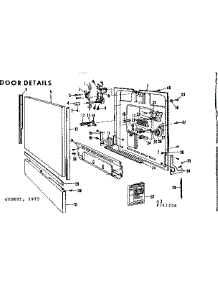 Door Details parts for Kenmore Dishwasher 587.741206 (587741206, 587 741206) from AppliancePartsPros.com