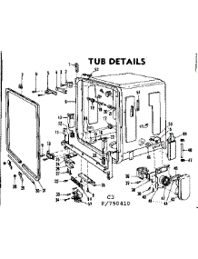 Tub Details parts for Kenmore Dishwasher 587.750410 (587750410, 587 750410) from AppliancePartsPros.com