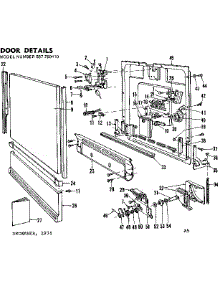 Door Details parts for Kenmore Dishwasher 587.750410 (587750410, 587 750410) from AppliancePartsPros.com