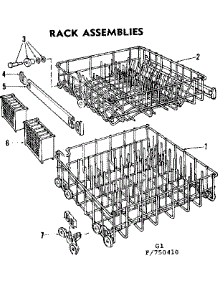 Rack Assemblies parts for Kenmore Dishwasher 587.750410 (587750410, 587 750410) from AppliancePartsPros.com
