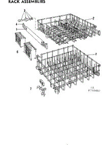 Rack Assemblies parts for Kenmore Dishwasher 587.750412 (587750412, 587 750412) from AppliancePartsPros.com