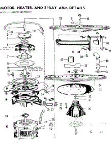 Motor, Heater & Spray Arm Details parts for Kenmore Dishwasher 587.750412 (587750412, 587 750412) from AppliancePartsPros.com