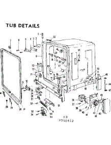 Tub Details parts for Kenmore Dishwasher 587.750412 (587750412, 587 750412) from AppliancePartsPros.com