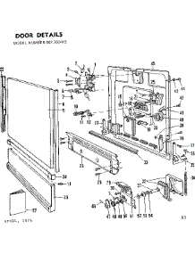 Door Details parts for Kenmore Dishwasher 587.750412 (587750412, 587 750412) from AppliancePartsPros.com