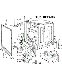 Tub Details parts for Kenmore Dishwasher 587.750413 (587750413, 587 750413) from AppliancePartsPros.com