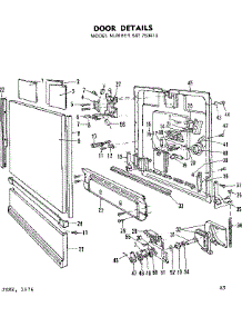 Door Details parts for Kenmore Dishwasher 587.750413 (587750413, 587 750413) from AppliancePartsPros.com