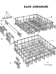Rack Assemblies parts for Kenmore Dishwasher 587.751200 (587751200, 587 751200) from AppliancePartsPros.com