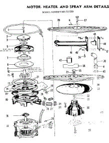 Motor, Heater And Spray Arm Details parts for Kenmore Dishwasher 587.751200 (587751200, 587 751200) from AppliancePartsPros.com