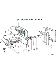 Detergent Cup Details parts for Kenmore Dishwasher 587.751200 (587751200, 587 751200) from AppliancePartsPros.com