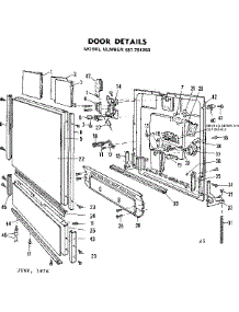 Door Details parts for Kenmore Dishwasher 587.751203 (587751203, 587 751203) from AppliancePartsPros.com