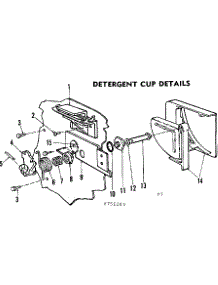 Detergent Cup Details parts for Kenmore Dishwasher 587.751203 (587751203, 587 751203) from AppliancePartsPros.com