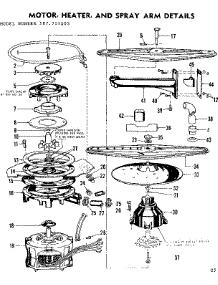 Motor, Heater, And Spray Arm Details parts for Kenmore Dishwasher 587.751203 (587751203, 587 751203) from AppliancePartsPros.com