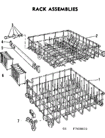 Rack Assemblies parts for Kenmore Dishwasher 587.760000 (587760000, 587 760000) from AppliancePartsPros.com