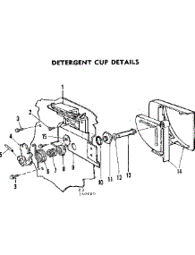 Detergent Cup Details parts for Kenmore Dishwasher 587.760000 (587760000, 587 760000) from AppliancePartsPros.com