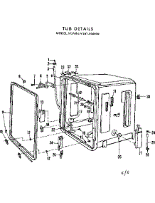 Tub Details parts for Kenmore Dishwasher 587.760000 (587760000, 587 760000) from AppliancePartsPros.com