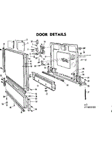 Door Details parts for Kenmore Dishwasher 587.760004 (587760004, 587 760004) from AppliancePartsPros.com