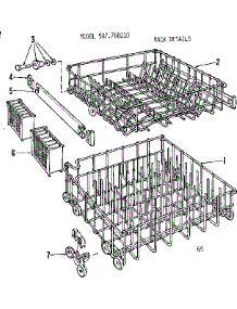 Rack Details parts for Kenmore Dishwasher 587.760210 (587760210, 587 760210) from AppliancePartsPros.com