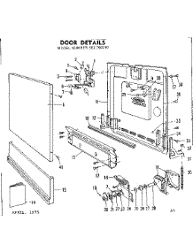 Door Details parts for Kenmore Dishwasher 587.760210 (587760210, 587 760210) from AppliancePartsPros.com
