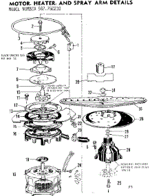 Motor, Heater & Spray Arm Details parts for Kenmore Dishwasher 587.760210 (587760210, 587 760210) from AppliancePartsPros.com