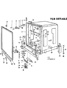 Tub Details parts for Kenmore Dishwasher 587.760212 (587760212, 587 760212) from AppliancePartsPros.com