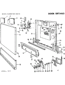 Door Details parts for Kenmore Dishwasher 587.760214 (587760214, 587 760214) from AppliancePartsPros.com