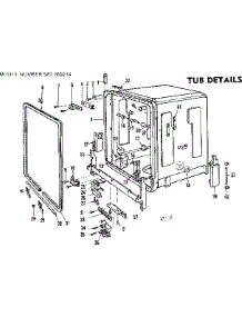 Tub Details parts for Kenmore Dishwasher 587.760214 (587760214, 587 760214) from AppliancePartsPros.com