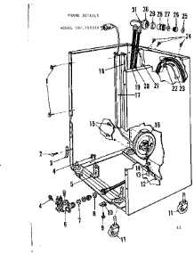 Frame Details parts for Kenmore Dishwasher 587.760310 (587760310, 587 760310) from AppliancePartsPros.com