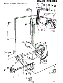 Frame Details parts for Kenmore Dishwasher 587.760312 (587760312, 587 760312) from AppliancePartsPros.com