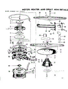 Motor, Heater And Spray Arm Details parts for Kenmore Dishwasher 587.760312 (587760312, 587 760312) from AppliancePartsPros.com