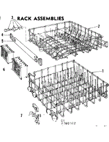 Rack Assemblies parts for Kenmore Dishwasher 587.760312 (587760312, 587 760312) from AppliancePartsPros.com