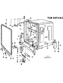 Tub Details parts for Kenmore Dishwasher 587.760314 (587760314, 587 760314) from AppliancePartsPros.com