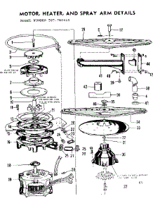 Motor, Heater And Spray Arm Details parts for Kenmore Dishwasher 587.760410 (587760410, 587 760410) from AppliancePartsPros.com