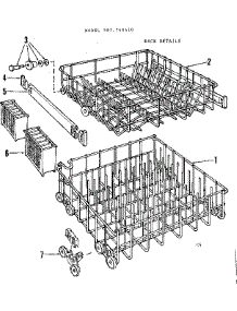 Rack Details parts for Kenmore Dishwasher 587.760410 (587760410, 587 760410) from AppliancePartsPros.com