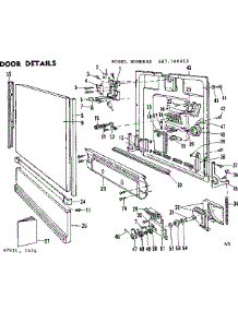 Door Details parts for Kenmore Dishwasher 587.760412 (587760412, 587 760412) from AppliancePartsPros.com