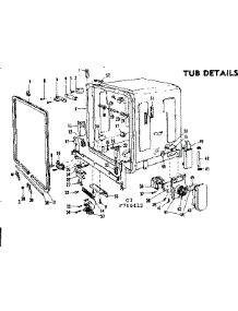 Tub Details parts for Kenmore Dishwasher 587.760412 (587760412, 587 760412) from AppliancePartsPros.com