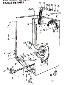 Frame Details parts for Kenmore Dishwasher 587.760412 (587760412, 587 760412) from AppliancePartsPros.com