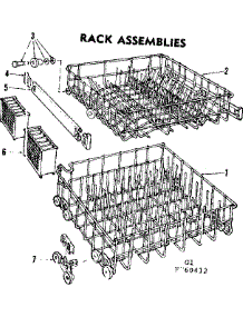 Rack Assemblies parts for Kenmore Dishwasher 587.760412 (587760412, 587 760412) from AppliancePartsPros.com