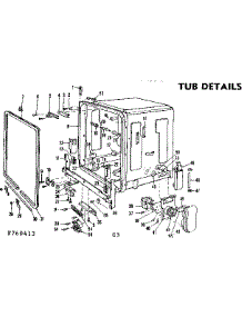 Tub Details parts for Kenmore Dishwasher 587.760413 (587760413, 587 760413) from AppliancePartsPros.com