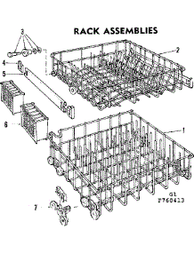 Rack Assemblies parts for Kenmore Dishwasher 587.760413 (587760413, 587 760413) from AppliancePartsPros.com