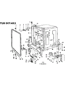 Tub Details parts for Kenmore Dishwasher 587.760414 (587760414, 587 760414) from AppliancePartsPros.com