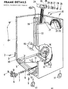 Frame Details parts for Kenmore Dishwasher 587.760414 (587760414, 587 760414) from AppliancePartsPros.com