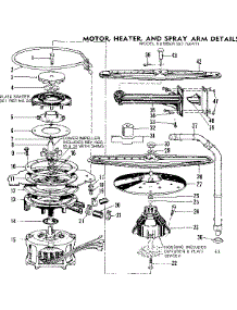Motor, Heater, And Spray Arm Details parts for Kenmore Dishwasher 587.760414 (587760414, 587 760414) from AppliancePartsPros.com