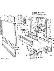 Door Details parts for Kenmore Dishwasher 587.760414 (587760414, 587 760414) from AppliancePartsPros.com