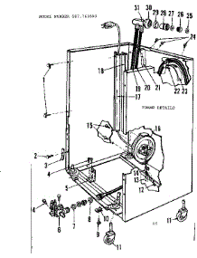 Frame Details parts for Kenmore Dishwasher 587.760510 (587760510, 587 760510) from AppliancePartsPros.com